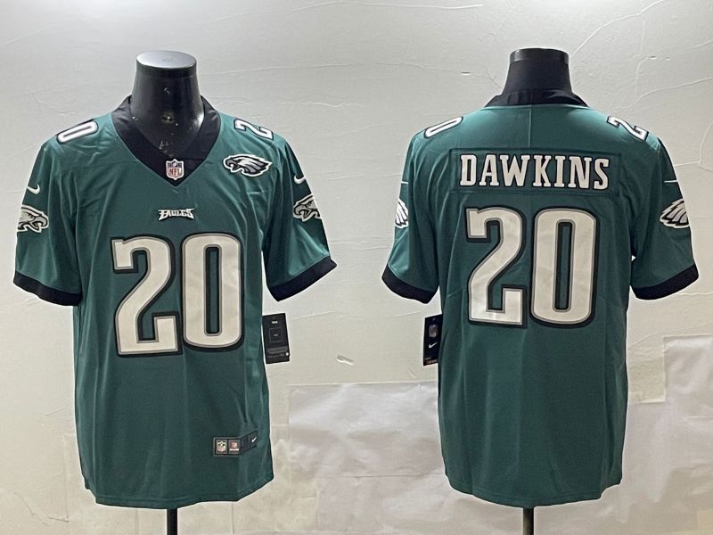 Men Philadelphia Eagles #20 Dawkins Green Second generations 2025 Nike Vapor Limited NFL Jersey style 2